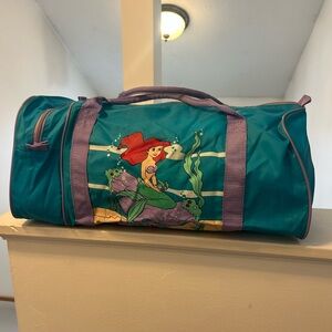 VINTAGE! The Little Mermaid Teal Duffel Bag - EXCELLENT CONDITION!